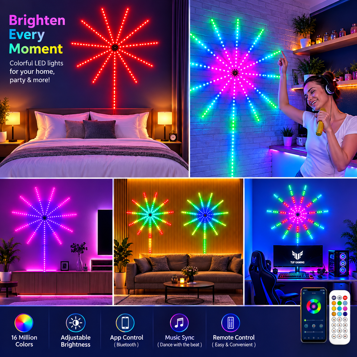 Smart Firework LED Lights
