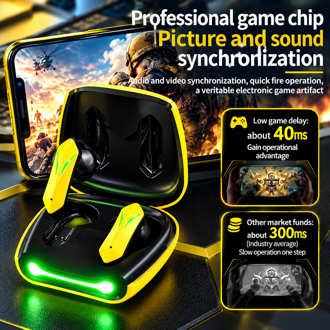Wireless Earbuds Gaming Earphone
